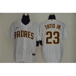 Padres 23 Fernando Tatis Jr  White Nike Cool Base Sleeveless Jersey