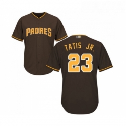 Youth San Diego Padres 23 Fernando Tatis Jr Replica Brown Alternate Cool Base Baseball Jersey 