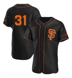 Men San Francisco Giants 31 LaMonte Wade Jr Black 2021 Alternate Jersey