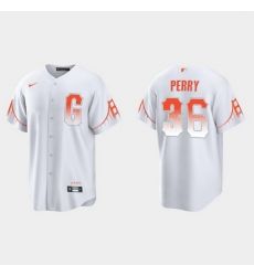 Men San Francisco Giants 36 Gaylord Perry Men 2021 City Connect White Fan Version Jersey