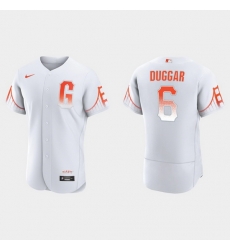 Men San Francisco Giants 6 Steven Duggar Men 2021 City Connect Authentic White Jersey