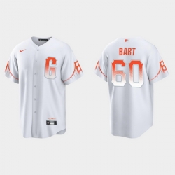 Men San Francisco Giants 60 Joey Bart Men 2021 City Connect White Fan Version Jersey