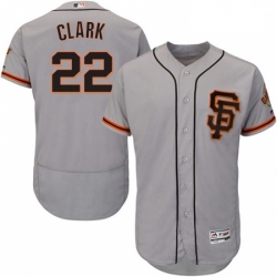 Mens Majestic San Francisco Giants 22 Will Clark Grey Alternate Flex Base Authentic Collection MLB Jersey