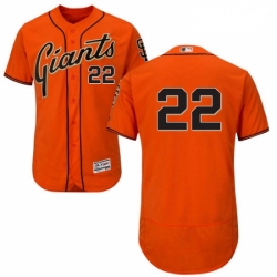 Mens Majestic San Francisco Giants 22 Will Clark Orange Alternate Flex Base Authentic Collection MLB Jersey