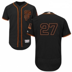 Mens Majestic San Francisco Giants 27 Juan Marichal Black Alternate Flex Base Authentic Collection MLB Jersey