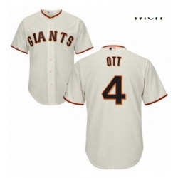 Mens Majestic San Francisco Giants 4 Mel Ott Replica Cream Home Cool Base MLB Jersey