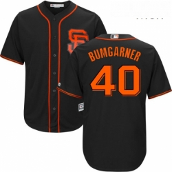 Mens Majestic San Francisco Giants 40 Madison Bumgarner Replica Black Alternate Cool Base MLB Jersey