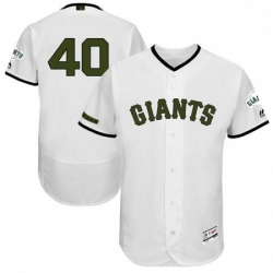 Mens Majestic San Francisco Giants 40 Madison Bumgarner White Memorial Day Authentic Collection MLB Jersey Flex