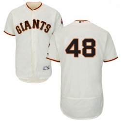 Mens Majestic San Francisco Giants 48 Pablo Sandoval Cream Flexbase Authentic Collection MLB Jersey