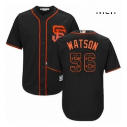 Mens Majestic San Francisco Giants 56 Tony Watson Authentic Black Team Logo Fashion Cool Base MLB Jersey 