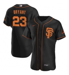 Men's San Francisco Giants #23 Kris Bryant Black Flex Base Nike Jersey