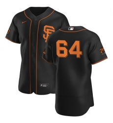 San Francisco Giants 64 Shaun Anderson Men Nike Black Alternate 2020 Authentic 20 at 24 Patch Player MLB Jersey