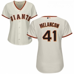 Womens Majestic San Francisco Giants 41 Mark Melancon Replica Cream Home Cool Base MLB Jersey