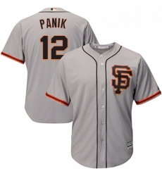 Youth Majestic San Francisco Giants 12 Joe Panik Replica Grey Road 2 Cool Base MLB Jersey