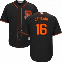 Youth Majestic San Francisco Giants 16 Austin Jackson Authentic Black Alternate Cool Base MLB Jersey 