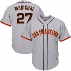 Youth Majestic San Francisco Giants 27 Juan Marichal Authentic Grey Road Cool Base MLB Jersey