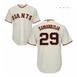 Youth Majestic San Francisco Giants 29 Jeff Samardzija Replica Cream Home Cool Base MLB Jersey