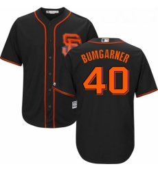 Youth Majestic San Francisco Giants 40 Madison Bumgarner Replica Black Alternate Cool Base MLB Jersey