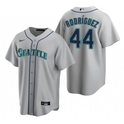 Men Seattle Mariners 44 Julio Rodr EDguez Grey Cool Base Stitched Jersey