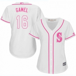 Womens Majestic Seattle Mariners 16 Ben Gamel Replica White Fashion Cool Base MLB Jersey 