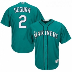 Youth Majestic Seattle Mariners 2 Jean Segura Authentic Teal Green Alternate Cool Base MLB Jersey