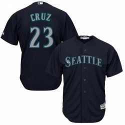 Youth Majestic Seattle Mariners 23 Nelson Cruz Authentic Navy Blue Alternate 2 Cool Base MLB Jersey