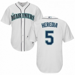 Youth Majestic Seattle Mariners 5 Guillermo Heredia Replica White Home Cool Base MLB Jersey 