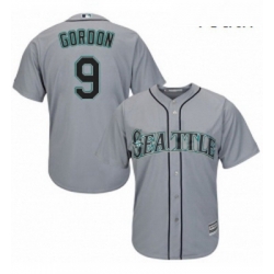 Youth Majestic Seattle Mariners 9 Dee Gordon Replica Grey Road Cool Base MLB Jersey 