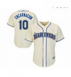 Youth Seattle Mariners 10 Edwin Encarnacion Replica Cream Alternate Cool Base Baseball Jersey 