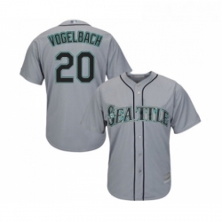 Youth Seattle Mariners 20 Dan Vogelbach Replica Grey Road Cool Base Baseball Jersey 