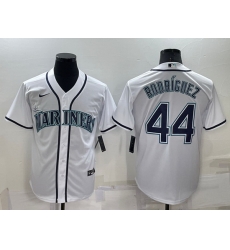 Youth  Seattle Mariners 44 Julio Rodriguez White Stitched MLB Cool Base Nike Jersey