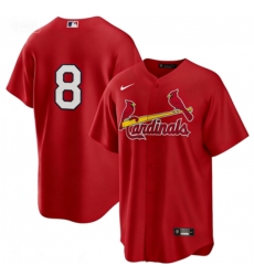 Men ST. LOUIS CARDINALS #8 No Name Red Cool Base Stitched MLB Jersey