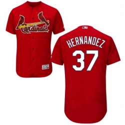 Mens Majestic St Louis Cardinals 37 Keith Hernandez Red Alternate Flex Base Authentic Collection MLB Jersey