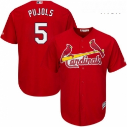 Mens Majestic St Louis Cardinals 5 Albert Pujols Replica Red Alternate Cool Base MLB Jersey