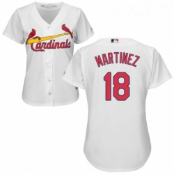 Womens Majestic St Louis Cardinals 18 Carlos Martinez Authentic White Home Cool Base MLB Jersey