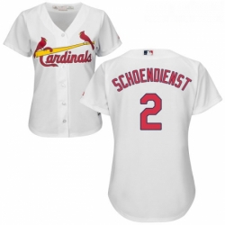 Womens Majestic St Louis Cardinals 2 Red Schoendienst Authentic White Home Cool Base MLB Jersey