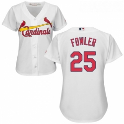 Womens Majestic St Louis Cardinals 25 Dexter Fowler Replica White Home Cool Base MLB Jersey