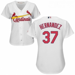 Womens Majestic St Louis Cardinals 37 Keith Hernandez Replica White Home Cool Base MLB Jersey