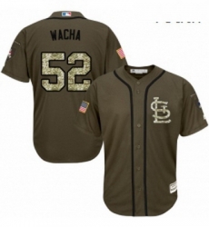 Youth Majestic St Louis Cardinals 52 Michael Wacha Authentic Green Salute to Service MLB Jersey