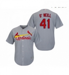 Youth St Louis Cardinals 41 Tyler O Neill Replica Grey Road Cool Base Baseball Jersey 