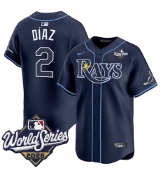 Men Tampa Bay Rays  2 Yandy Diaz Navy 2026 World Series Limited Stitched Baseball Jersey