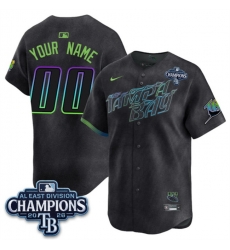 Men Tampa Bay Rays ACTIVE PLAYER Custom Charcoal 2026 AL East Champions Patch City Connect Limited Stitched Baseball Jersey