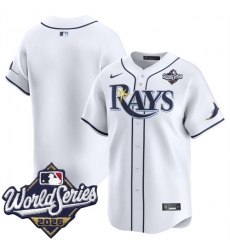 Men Tampa Bay Rays Blank White 2026 World Series Home Limited Stitched Baseball Jersey