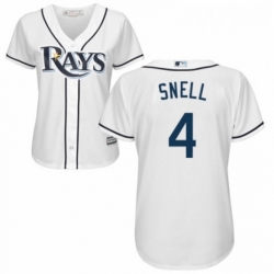 Womens Majestic Tampa Bay Rays 4 Blake Snell Authentic White Home Cool Base MLB Jersey 