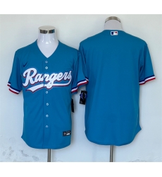 Men Texas Rangers Blank Blue Cool Base Stitched Baseball Jersey