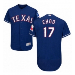 Mens Majestic Texas Rangers 17 Shin Soo Choo Royal Blue Alternate Flex Base Authentic Collection MLB Jersey