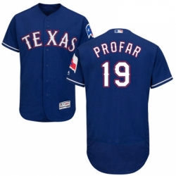 Mens Majestic Texas Rangers 19 Jurickson Profar Royal Blue Alternate Flex Base Authentic Collection MLB Jersey