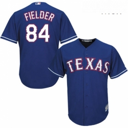 Mens Majestic Texas Rangers 84 Prince Fielder Replica Royal Blue Alternate 2 Cool Base MLB Jersey