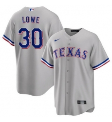 Men's Texas Rangers #30 Nathaniel Lowe Gray Cool Base Stitched Baseball Jersey