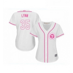 Womens Texas Rangers 35 Lance Lynn Replica White Fashion Cool Base Baseball Jersey 